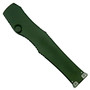Microtech 250-10OD OD Green Halo VI T/E OTF Auto Knife, Stonewash Blade Closed View