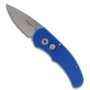 Pro-Tech 4412 Blue Runt J4 Auto Knife, 154CM Satin Blade