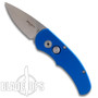 Pro-Tech 4412 Blue Runt J4 Auto Knife, 154CM Satin Blade