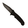 Black Fox Knives Clip Point Assist Knife, Black Plain Blade
