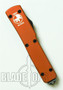 Microtech UTX70 OTF Knife, Drop Point Black Tactical, Orange Handle