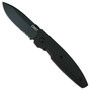 CRKT 1221K AUX Folder Knife, Black Combo Blade