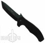 Emerson Knives Roadhouse Folder Knife, Black Plain Blade