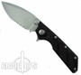 Microtech DOC Flipper Knife, Bead Blast Combo Blade, 153-8