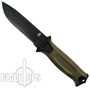 Gerber Coyote Brown StrongArm Fixed Blade, Black Combo Edge Blade