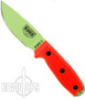 ESEE Knives 3PM-VG Fixed Blade Knife, Venom Green Blade, Orange Linen Micarta Handle