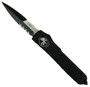 Microtech Ultratech OTF Knife, Limited Run Bayonet Grind, Tactical Blade, Part Serrated, 120-2T