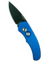 Pro-Tech 4416 Blue Runt J4 Cali-Legal Auto Knife, 154CM Black Blade