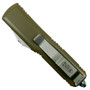 Microtech 232-12TA Tan Contoured UTX-85 D/E OTF Auto Knife, Full Serrated Stonewash Blade