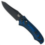 Benchmade 950BK-1801 Blue/Black Rift Carbon Fiber/G-10 Folder Knife, CPM-S30V Black Blade