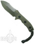 Microtech 101-2GR OD Green Crosshair D/E Fixed Blade Knife, OD Green Combo Blade