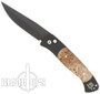 Pro-Tech Maple Burl Brend Auto 1 Knife, Plain DLC Blade, PT1107