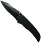 Hunter, Dual Action Automatic Knife, Black Handle, Hidden Release, Part Serrated 1
