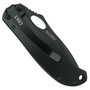 CRKT Pazoda Stainless Steel FrameLock Knife, with Black Plain Blade, Clip View