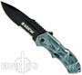 Smith & Wesson Black Ops Spring Assist Knife, Gunmetal Blue Handle, Tactical Black Drop Point, SWBLOP3B