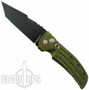 Hogue Knives EX01 Large Auto Knife, Tanto, OD Green Aluminum Handle