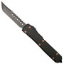 Microtech 119-16CF-CP Ultratech Carbon Fiber Hellhound Tanto OTF Auto Knife, Damascus Blade