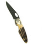 Bear & Son 504 Sideliner Lock Genuine India Stag Bone Knife