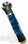 Milano III Stiletto Spring Assisted Knife, Midnight Blue Handle,  Black Tactical Blade