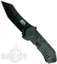 Smith & Wesson Military & Police MAGIC Assisted Black Plain Scoop Back Tanto Blade, SWMP2B
