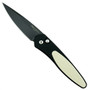 Pro-Tech 3452 Tuxedo Newport Auto Knife, Ivory Micarta, CPM-S35VN Black Blade