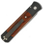 Pro-Tech 906-C Godfather Auto Knife, Cocobolo Wood, 154CM Satin Blade REAR VIEW