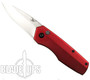 BrightShots Red Scorpion Automatic Knife, Satin Drop Point Blade