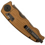 SOG DTST-02 Desert Tan SOG-TAC Clip Point Auto Knife, AUS-8 Black Blade REAR VIEW