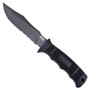 SOG M37-K SEAL Pup Fixed Blade Knife, Kydex Sheath, AUS-8 Black Combo Blade