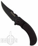 Ali Baba Spring Assist Knife, Black Plain Blade