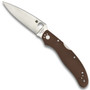 Spyderco Calypso Folder Knife, Brown G-10