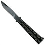 Thug Heavyweight Balisong Butterfly Knife, Black Combo Blade