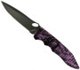 Piranha Plum Predator Auto Knife, CPM-S30V Black Blade