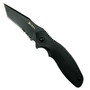 CRKT Onion Shenanigan Folder Knife, Glass Filled Nylon Handle, Black Combo Tanto Edge Blade