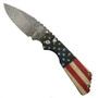 Pro-Tech Limited 22USA-1 Vintage Flag Strider PT Auto Knife, Damascus Blade