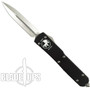 Microtech Ultratech OTF Knife, Stonewash Plain, Double Edge, MT122-10