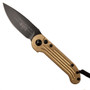 Microtech 135-1BR LUDT Brass Auto Knife, Black Blade