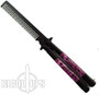 Butterfly Comb, Purple Pearlex Handle, Black Bolsters