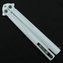 Microtech 173-1ST Storm Trooper Tachyon III Balisong Butterfly Knife, White Blade