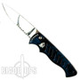 Piranha Blue Pocket Auto Knife, 154CM Mirror Combo Blade