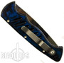 Piranha Blue Pocket Auto Knife, 154CM Mirror Combo Blade