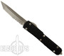 Microtech Tri-Grip Ultratech OTF Knife, Bead Blast Tanto Combo Blade