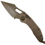 Microtech 169-1TN Borka Tan Stitch Wharncliffe Auto Knife, Tan Blade