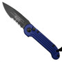 Microtech 135-2PU Purple LUDT Auto Knife, Black Combo Blade FRONT VIEW