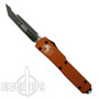 Microtech Orange UTX70 OTF Knife, Black Tanto Blade