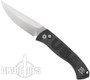 Pro-Tech Medium Brend 3 Auto Satin Plain Edge Blade, Black USA Handle