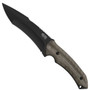 SOG Small Kiku Fixed Blade Knife, Black TiNi Plain Tanto Blade
