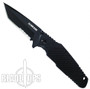 Schrade 108TBS G10 Liner Lock Knife, Black Tanto Combo Blade