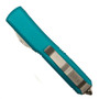 Microtech 122-4CCTQ Turquoise Contoured Ultratech D/E OTF Auto Knife, Satin Blade REAR VIEW