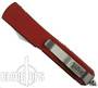 Microtech Red Ultratech OTF Knife, Bayonet Stonwewash Blade